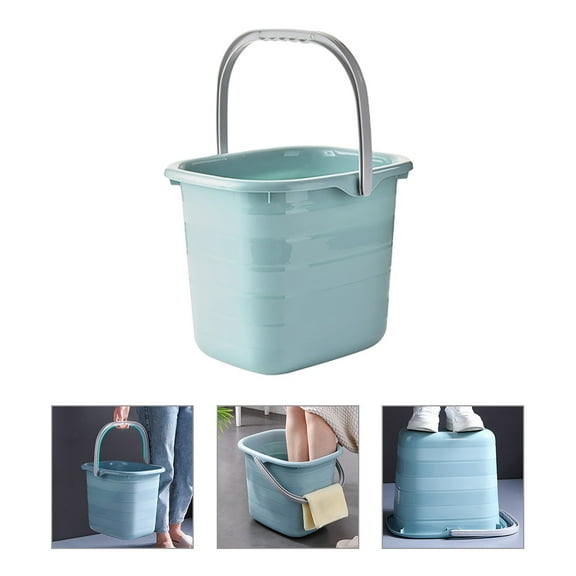 BESTYASH Plastic Water Bucket with Handle for Home Use, Multipurpose Utility Pail, Assorted Colors Available