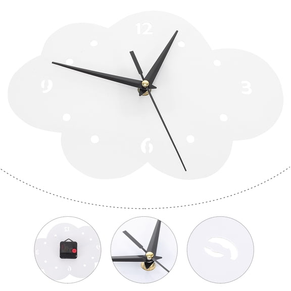 BESTYASH Battery Powered Clock Decoration Cloud Shape for Kitchen 1Pcs