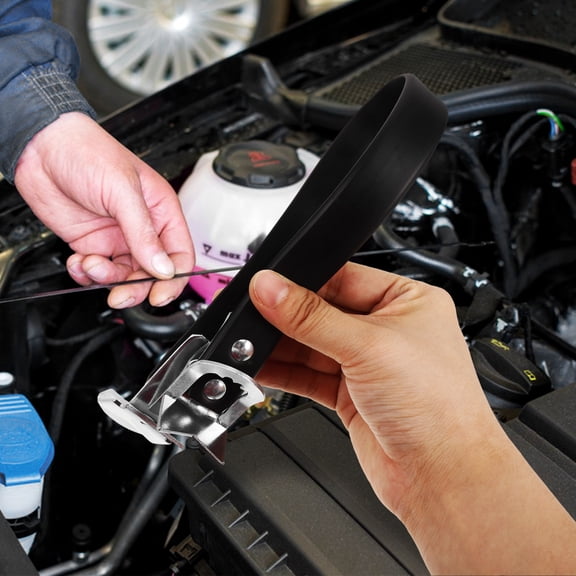 BESTYASH Battery Tie Down Strap For Car Battery Backup Black PVC 1Pcs