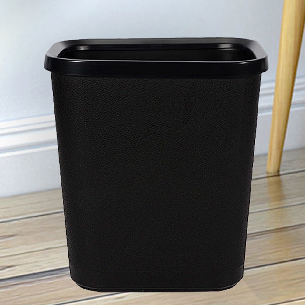 BESTYASH Bedroom Garbage Can Black Plastic Simple and Practical for ...