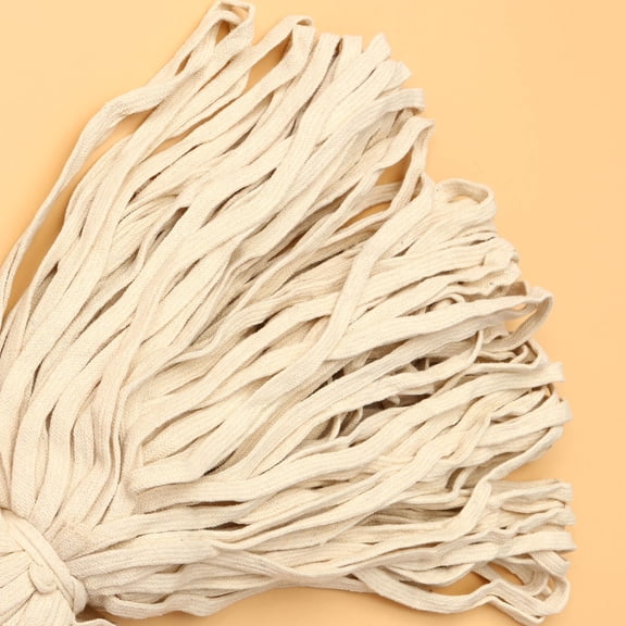 BESTYASH High Strength Beige Cotton Flat Rope for Costume Waist Shoelace Bag Strap Fastening