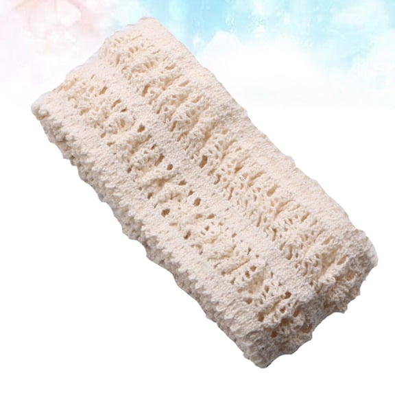BESTYASH Beige Cotton Lace Trim for DIY Decoration Fine Workmanship Ideal for Hairbands and Festival Projects 10M