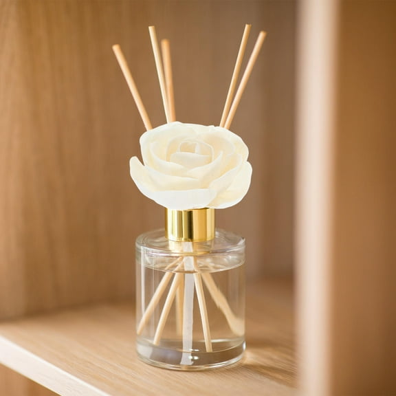 BESTYASH Beige Flower Fragrance Diffuser for Home Decor with Natural Look and Easy Use