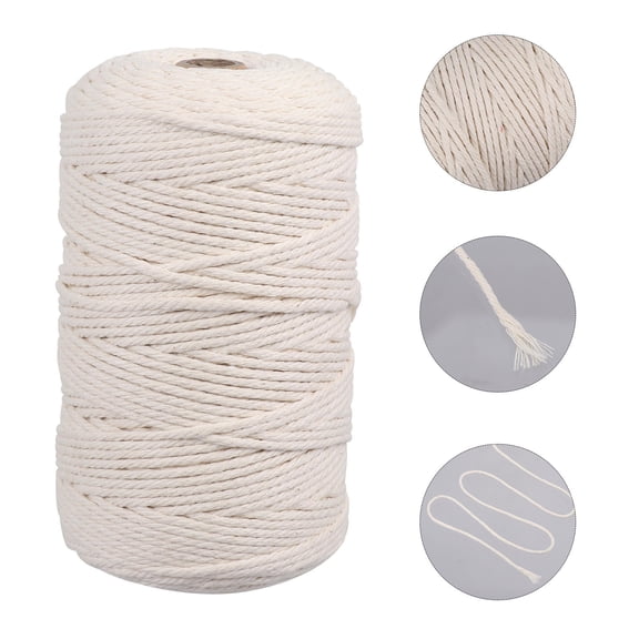 BESTYASH Beige Macrame Cord Cotton Braided String for Crafting Bohemian Style Decorations
