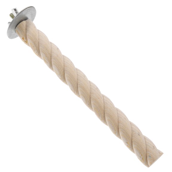BESTYASH Parrot Pole Parrot Wooden Perch Beige Wood 1 Set