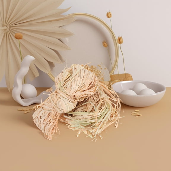 BESTYASH Beige Raffia Twine for Crafting, Weaving, Wrapping, Florist Supplies, and Decorative Projects