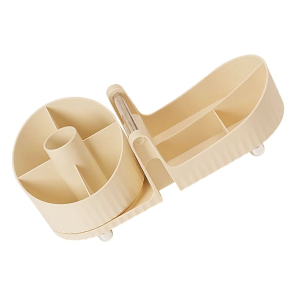 BESTYASH Compact Beige Pet Makeup Organizer with Smooth for Home Use, Storage Box for