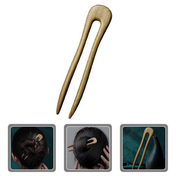 BESTYASH Beige Wooden U Shaped Hair Stick Elegant Hairpin for Women's Hair Decoration Tool  Suitable for Buns