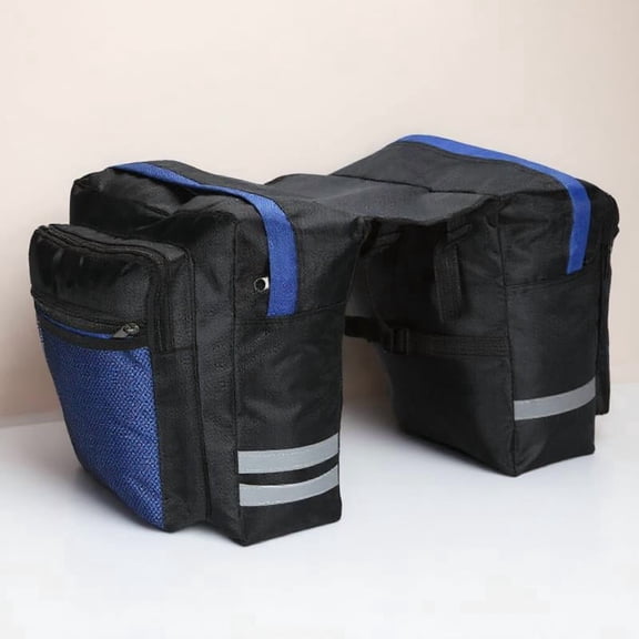 BESTYASH Bike Saddle Trunk Bag with Reflective Straps, 600D Polyester, 1 Set Cycling Storage Pouch