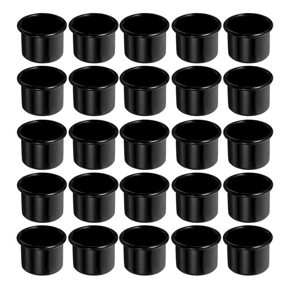 BESTYASH Black Aluminum Candle Insert Cups for Home Use 30pcs and Reusable Tea Light Holders