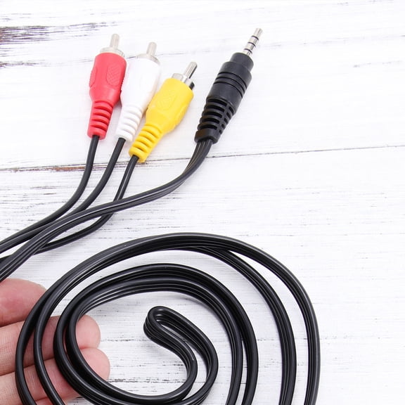 BESTYASH PVC Camcorder Adapter Cable Black Stereo to 2 Audio for Av Receivers