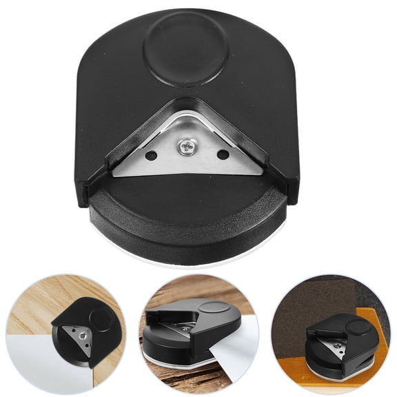 BESTYASH Simple Black Corner Rounder Punch for Paper Photos Business Cards with Easy Cleanup