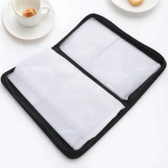 BESTYASH Black Disc Storage Case with Zipper Closure, Ideal for Home Organization and Travel