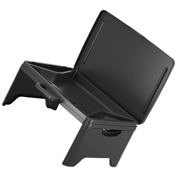 BESTYASH Black Folding Laptop Desk with Storage for Writing Bed Table and Outdoor Use