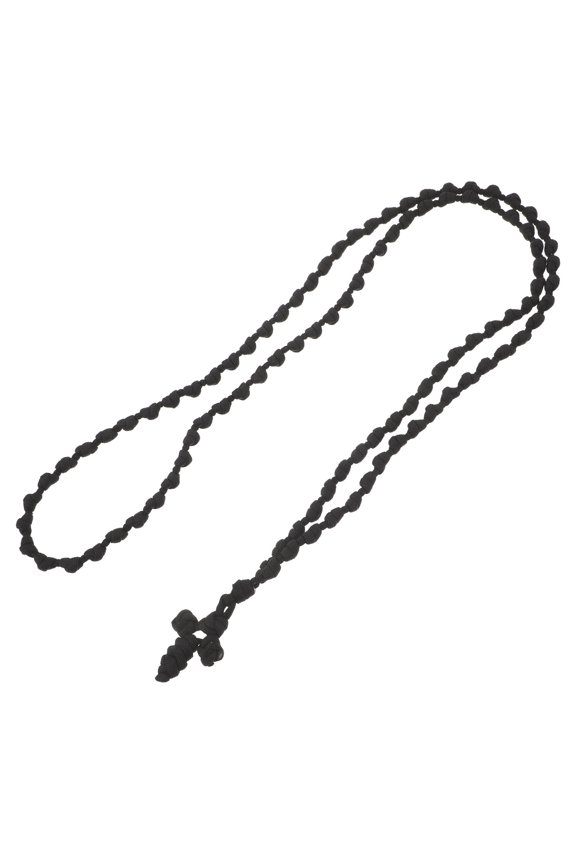 Black Handwoven Braided Rope Cross Pendant Necklace Durable Simple Faith Accessory