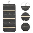 thumbnail image 1 of BESTYASH Black Hanging Jewelry Organizer Practical Storage Bag for Earrings Necklaces Wall Hanging, 1 of 5