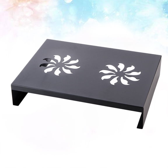 BESTYASH Black Kitchen Storage Shelf with Thick Stable Metal Frame for Microwave Oven Counter Organization