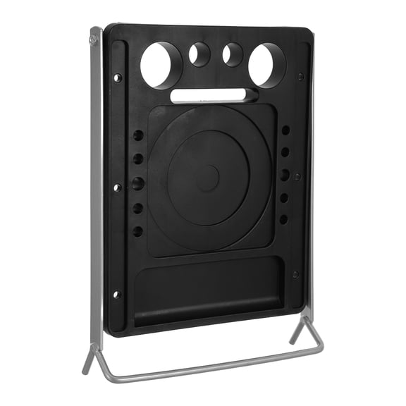 BESTYASH Black Ladder Platform Attachment for Folding Step Ladder with Multiple Tool Sorting Slots and Versatile Use