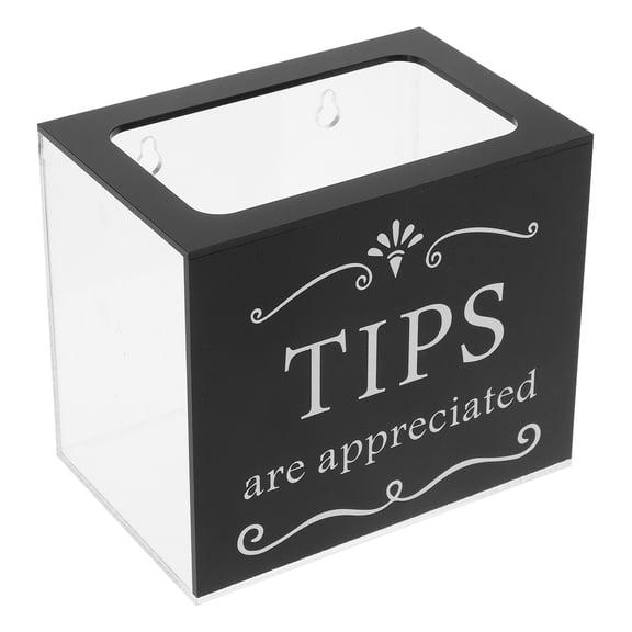 BESTYASH Black Locking Suggestion Box Acrylic Tip Jar for Donations Raffle Tickets and Cash