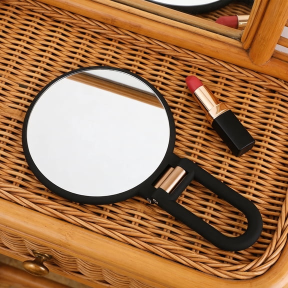 BESTYASH Black Magnifying Desk Cosmetic Mirror with Dual Sided Views for Detailed Makeup