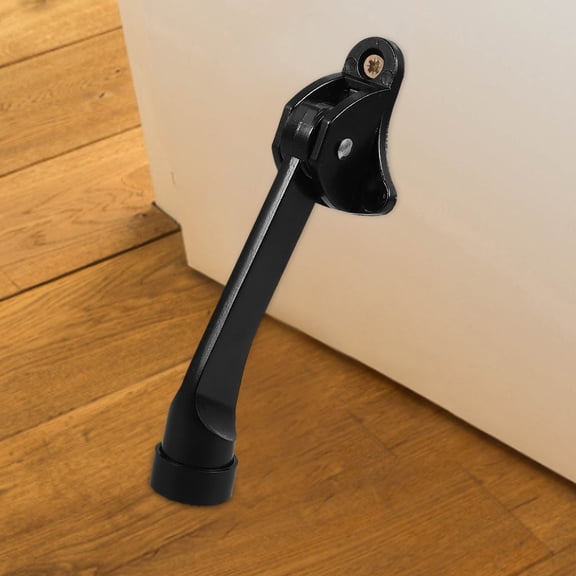 BESTYASH Black Metal Kick Down Door Stopper Home Door Holder with Invisible Design and Secure Brake