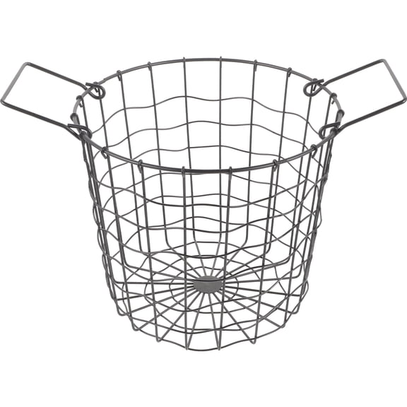 BESTYASH Black Metal Firewood Holder with Handle Large Capacity Wire Storage Basket for Fireplace