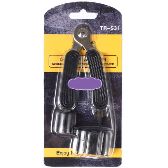 BESTYASH Black Guitar String Winder, Cutter & Pin Puller - Multifunction Tool for Guitars, Banjo, Mandolin Accessories