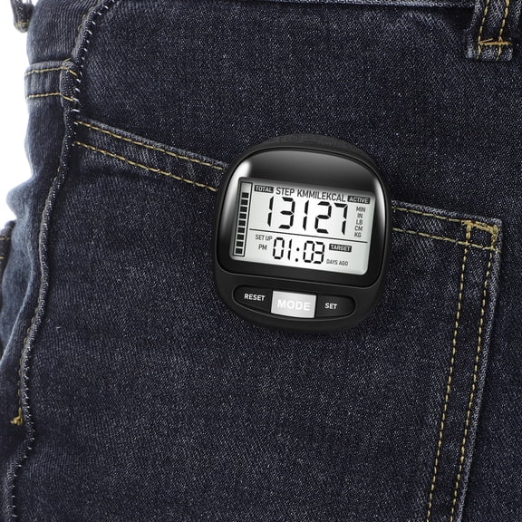 BESTYASH Step Counter Pedometer Plastic Clip-on Design 1 Set for Daily Use