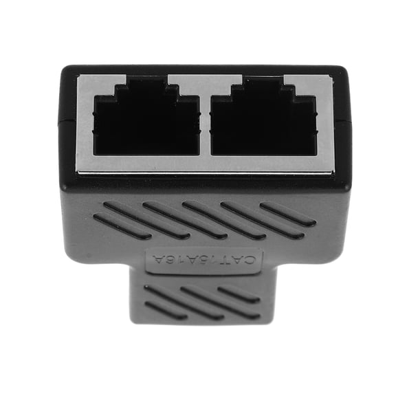 BESTYASH Black PVC Ethernet Splitter for Network Expansion with Dual Ports and Stable Signal Transmission