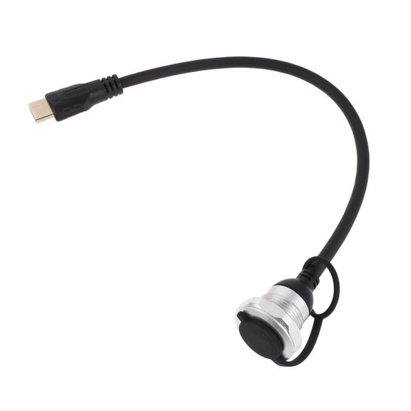 BESTYASH Black Video Signal Extension Cable with Panel Mount Connector for Office and Home Av Systems