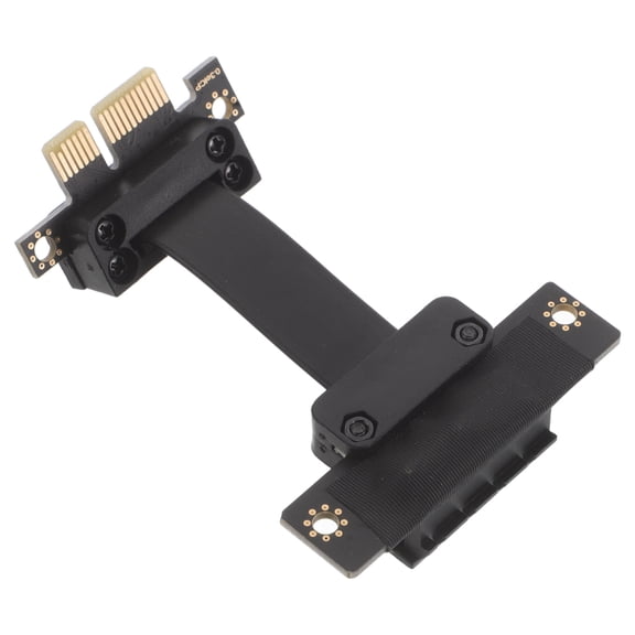 BESTYASH Black Pci-E 3.0 Riser Cable GPU Extension Adapter Flexible Right Angle Pcie Extension Cable