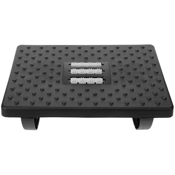 BESTYASH Black Plastic NonSlip Office Foot Rest Stool for Home Use Footstool Comfortable Foot Support 17.5 Inches