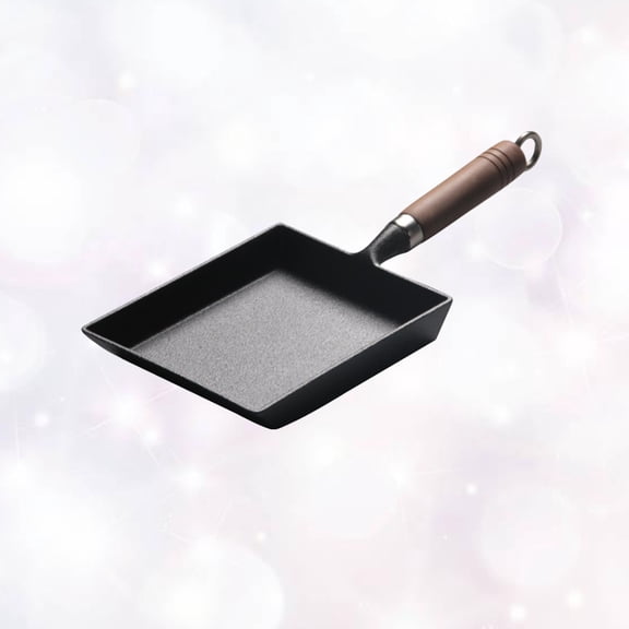 BESTYASH Black Rectangular Nonstick Frying Pan for Kitchen Use Ideal for Omelette and Pancakes