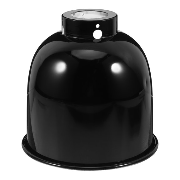 BESTYASH Black Reptile Heat Lamp Enclosure with Adjustable Guard for Even Heat Distribution and Safety