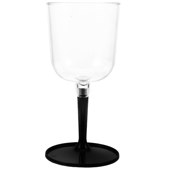 BESTYASH Black Resin Wine Goblet with Smooth , Outdoor and Bar Glassware for Parties and Events