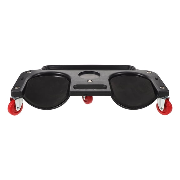 BESTYASH Black Rolling Knee Pad on Wheels with Thick Cushion for Comfortable Car Repair Work