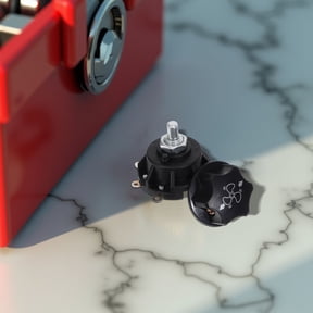 BESTYASH Black Rotary Fan Switch Knob with 4 Position Speed Control for Range Hood and Industrial Fans