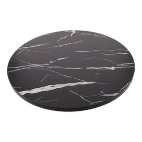 BESTYASH Round Black Patio Coffee Table Top with Scratch Resistant Surface for Home Use