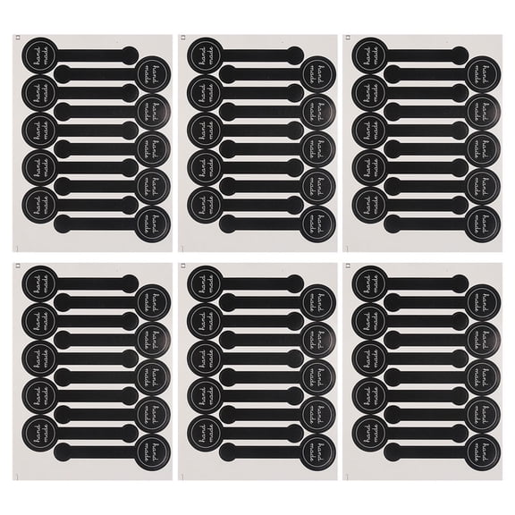 BESTYASH Household Label Stickers in Black for Cake Box and Baking Packaging Sealing