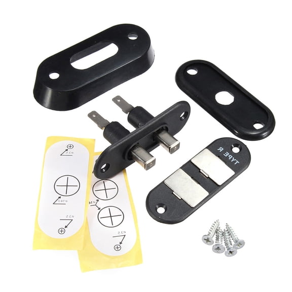 BESTYASH Black Sliding Door Lock for and Cars with Central Locking System, Easy Sliding Door Installation Kit