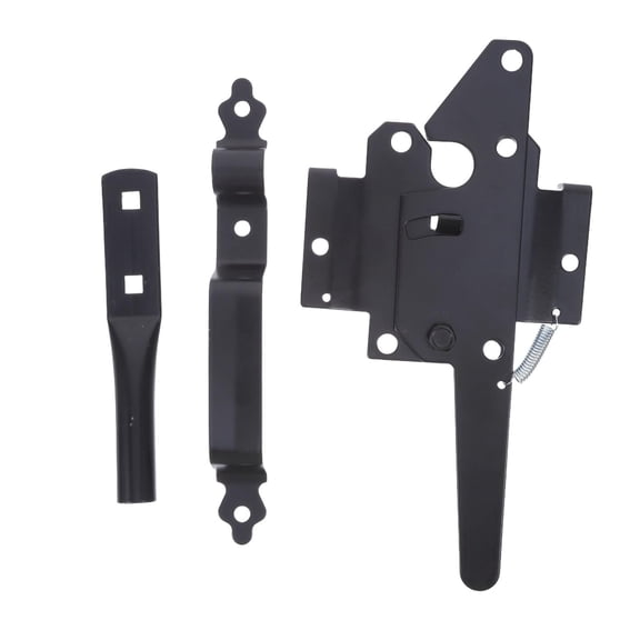 BESTYASH Black Stainless Steel Gate Latch for Fence with Auto Locking Gravity Lever Hardware
