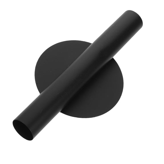 BESTYASH Black Stainless Steel Wall-Mounted Pocket Vase for Flowers with Adhesive, Space-Saving 11.8 Inch Decorative Planter