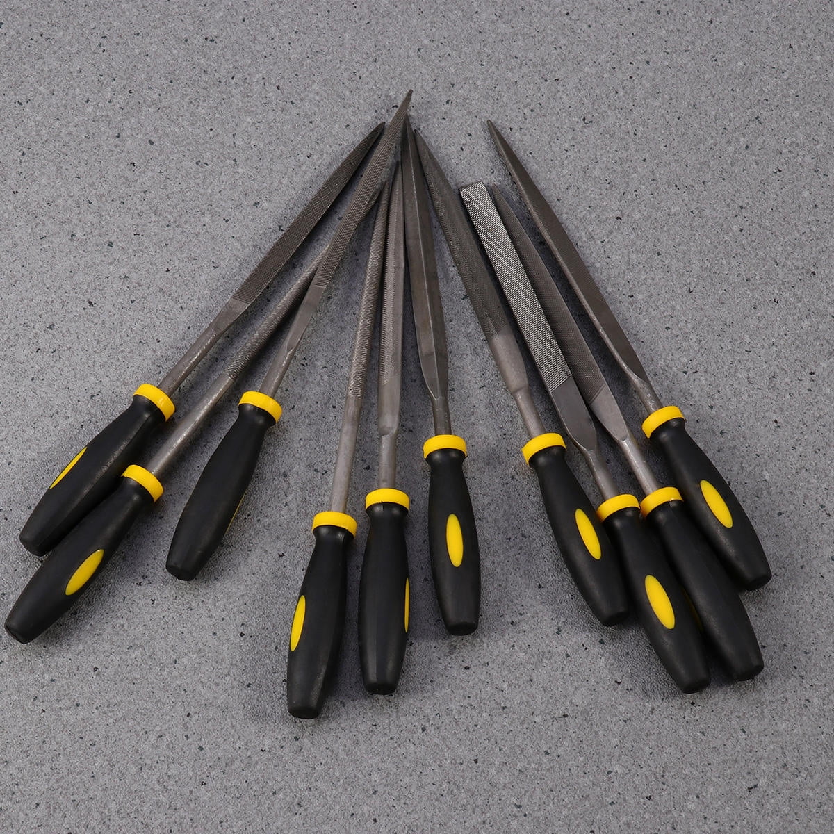 BESTYASH Black Steel Needle File Set with Ergonomic Comfort Grip ...
