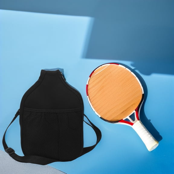 BESTYASH Black Table Tennis Bag with Quick Access, Mesh Pocket, and Racket Storage Case