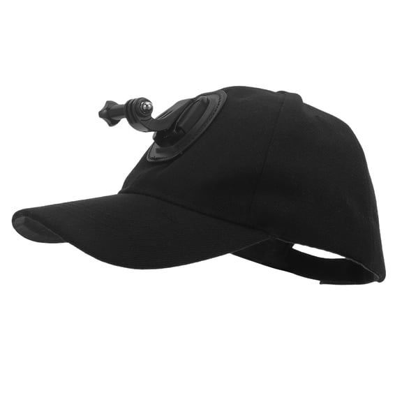 BESTYASH Black Wearable Camera Baseball Cap with Breathable Cotton and Quick Release Buckle