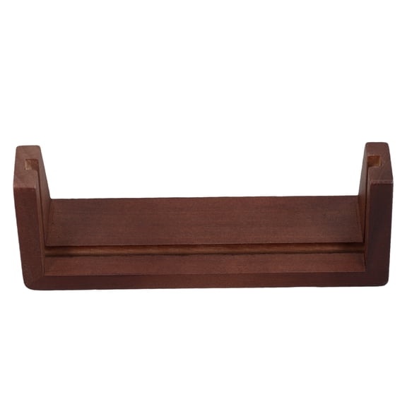 BESTYASH Black Wooden Table Card Stand Stable Solid Wood Photo and Note Card Holder