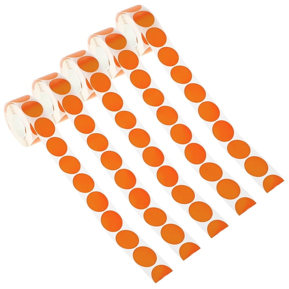 BESTYASH Orange Round Dot Stickers Roll with Strong Adhesive for Home Labeling and Handmade Crafts