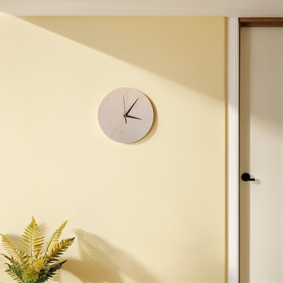 BESTYASH Blank Wooden Clock Face Round Dial for Crafting Custom Wall Clock Projects
