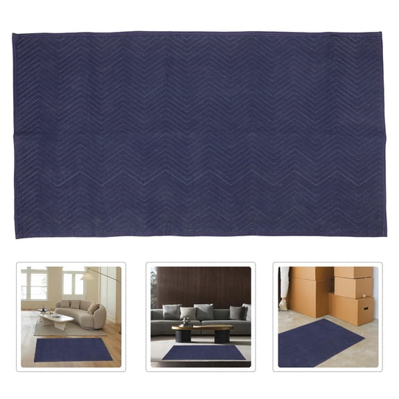 BESTYASH Blue Anti Vibration Moving Blanket Thick Nonslip Packing Blanket for Furniture Protection and Transport
