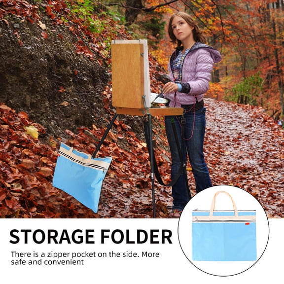 BESTYASH A3 Fabric Zipper Folder for Document Storage, Foldable and Organizer